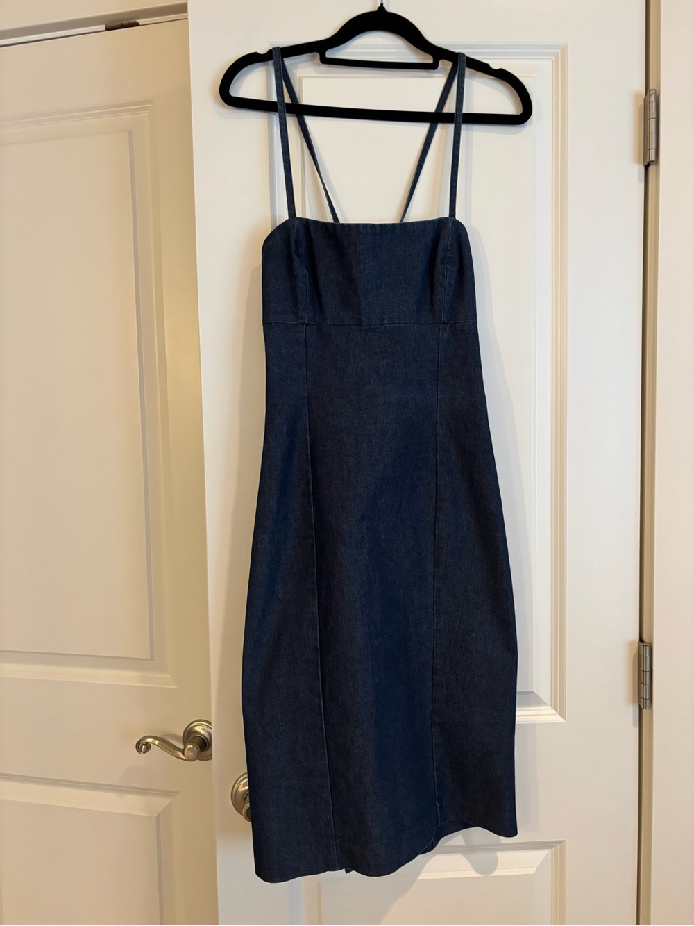Vintage EUC GUESS Classic Denim Dress cross open back